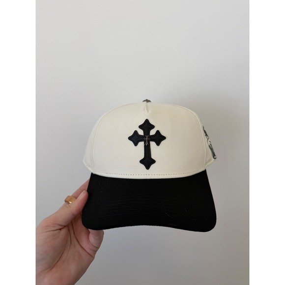 Shoe Palace Other - Maison Article Adjustable Hat – "Every Sinner Has a Future" Cross – Cream/Black